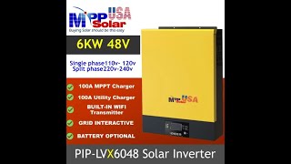 MPP Solar LVX6048 6kW Solar Inverter Batteryless Operation Overview Watts247 [upl. by Tcideneb]