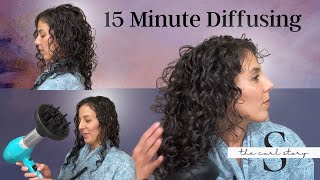 15 Minute Curly Hair Diffusing Routine [upl. by Delfine]