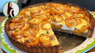 Aprikosenkuchen Rezept  Aprikosen Kuchen mit Dinkelmehl  Kuchen mit Aprikosen und Schmand [upl. by Eesyak]