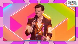 Harry Styles wins British Single  The BRIT Awards 2021 [upl. by Rome406]