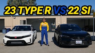 2023 Civic Type R vs 2022 Civic Si  Motor Blows on Track [upl. by Rape]