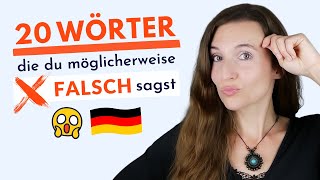 20 WÖRTER AUF DEUTSCH die du möglicherweise FALSCH sagst 🇩🇪 Aussprache lernen praktisch Deutsch [upl. by Barry608]