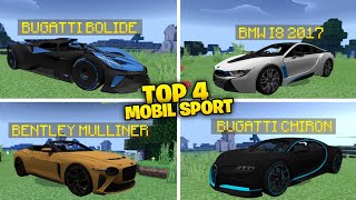 TERBARU TOP 4 ADDON MOBIL SPORT MIRIP REAL LIFE SUPPORT MCPE 117118 amp ADA SOUND EFFECK MOBIL [upl. by Ztirf182]