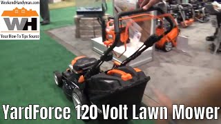 YardForce LithiumIon 120 volt 22” SelfPropelled 3in1 Lawn Mower Weekend Handyman [upl. by Eriha]