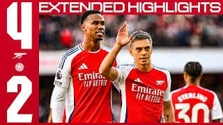 INJURYTIME GOALS SEAL WIN  EXTENDED HIGHLIGHTS  Arsenal vs Leicester City 42  Premier League [upl. by Savihc]