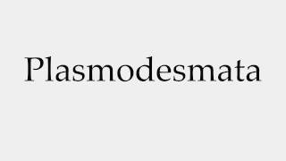 How to Pronounce Plasmodesmata [upl. by Laith]