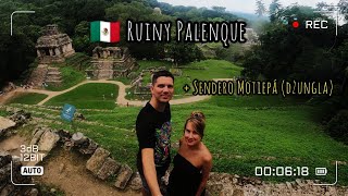 🇲🇽14 Ruiny starożytne Palenque ChiapasMeksyk  ścieżka przez dżunglę Sendero Motiepá [upl. by Jacobba]