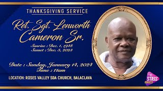 Thanksgiving Service for the Life of Ret Sgt Lenworth Cameron Sr [upl. by Schaffel]