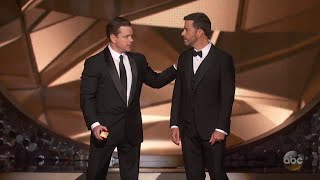 Matt Damon Confronts Jimmy Kimmel After Emmys Loss [upl. by Courtney]