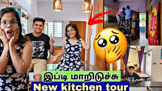 நம்பவே முடில😭New kitchen tour😍Mass open kitchen🔥 Hugee transformation🥳hometour diml [upl. by Ettedanreb]