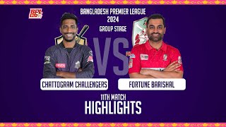 Chattogram Challengers vs Fortune Barishal  Highlights  11th Match  Season 10  BPL 2024 [upl. by Hally702]