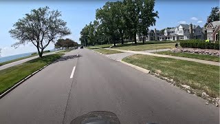 VTwin Cruise from St Clair Shores to Detroit Michigan  4K 60fps [upl. by Yahsal110]