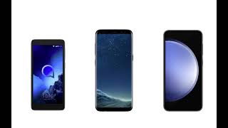 Alcatel 1C vs Samsung Galaxy S8 vs Samsung Galaxy S23 FE explained by Microsoft David [upl. by Ahtamas356]