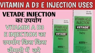 vitamin A D 3 amp E injection uses in veterinary medicine  Vetade injection uses antibiotics vet [upl. by Oler329]