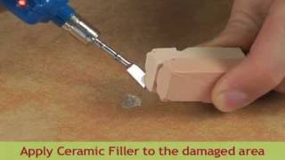 How to repair a hole or chip in a tile [upl. by Gillman679]