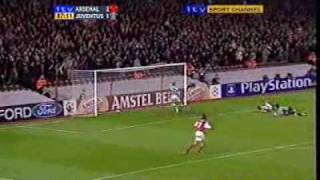 Ljungberg amp Bergkamp Great Team Goal  Arsenal v Juventus Dec01 [upl. by Ecirpac]