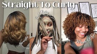 Straight To Curly  Curl Detox amp Wash amp Go Routine [upl. by Lenrow]