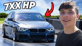 BIG TURBO BMW 340i Hits 33psi amp Goes Racing [upl. by Goulden]