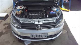 VW Gol G6 2015  Troca da correia dentada tensor e correias auxiliares [upl. by Osrock383]