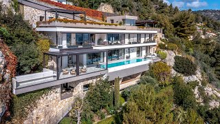 Inside a Panoramic Modern Mansion on the French Riviera Overlooking Monaco [upl. by Melli]