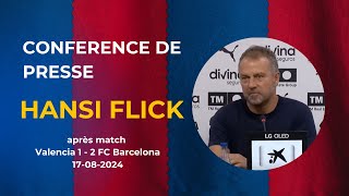 Conférence de presse Hansi Flick daprès match Barça  Valence [upl. by Vyse]