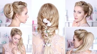 Romantic hairstyles for New Years eve party holidays ❤ Mediumlong hair tutorial [upl. by Hammel]