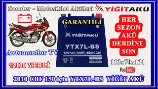 12 Volt 7 Amper Motosiklet Yiğit Akü YTX7LBS [upl. by Oballa]