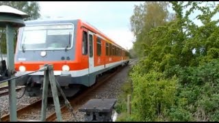 Wendlandbahn  1 Mai 2010 in Dannenberg und Dahlenburg Wärterbediente Bahnübergänge [upl. by Kev]