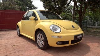 2010 Volkswagen New Beetle 16 StartUp and Full Vehicle Tour [upl. by Ylrebnik]