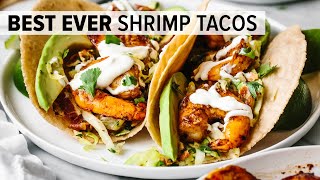 BEST SHRIMP TACOS  a serious flavor explosion [upl. by Fairbanks507]