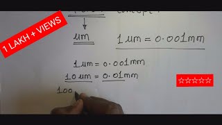 Understanding Micron concept mm to micron Use of micron unit convert mm to micron Micrometer [upl. by Joao]