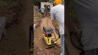 Paver Sidewalk start to finish diy landscaping miniexcavator jackhammer easy hardscape [upl. by Esbenshade]