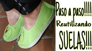 TENDENCIA de moda TUTORIAL PASO A PASO PARA TEJER SANDALIAS A CROCHET [upl. by Choo]