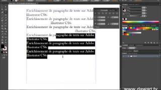 Illustrator CS6  Outils de texte 2 [upl. by Orazal164]