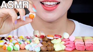 ASMR Freeze Dried Candy Skittles SweeTarts Starburst Airheads 동결건조 캔디 먹방 Eating Sounds Mukbang [upl. by Leigha]