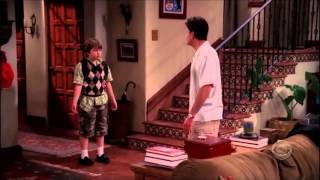 Two and a Half Men  Charlie Takes Jake to School HD [upl. by Einra]