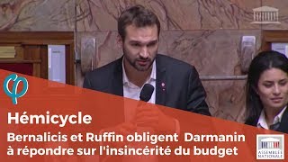 Ugo Bernalicis et François Ruffin obligent G Darmanin à répondre sur linsincérité du budget 2018 [upl. by Tonneson]