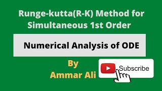 1st order runge Kutta method for SimultaneousRK Method of system of 1st order equation [upl. by Katt534]