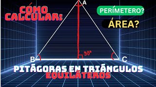 ¡Aprende a usar Pitágoras en triángulos equiláteros [upl. by Anikehs314]