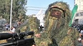 Hamas hold military rally on conflict anniversary [upl. by Audly]