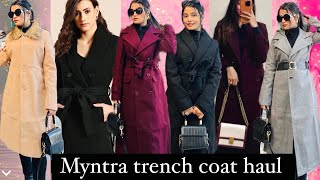 Myntra trench coat haul trench coat haul all under ₹2000 only latest and best trench coat haul [upl. by Ettegroeg]