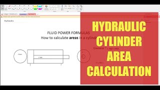 Hydraulic Cylinder Area Calculation [upl. by Janina]