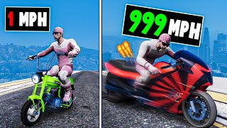 Every time I crash my bike gets faster in GTA 5 [upl. by Airitac]