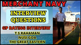 MERCHANT NAVY  INTERVIEW QUESTIONS  GP RATING [upl. by Darrin184]