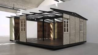 Jean Prouvé Demountable House Installation at Gagosian Le Bourget [upl. by Ydollem]