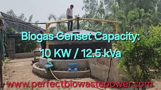 Farm House producing 10 Kw Electricity amp Cooking Gas from Garden Waste amp Cowdung 50m3 Biogas Plant [upl. by Ellesij]