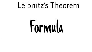 1 LEIBNITZS THEOREM  FORMULA  DIFFERENTIAL CALCULUS [upl. by Wilona]