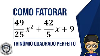 Aula 04 Trinômio Quadrado Perfeito com fração Exercício Resolvido [upl. by Ellerol421]