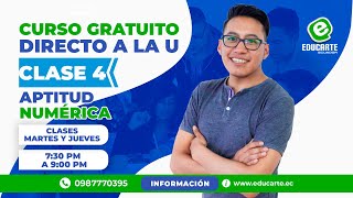 🔴 Curso Gratuito  📕 Admisión 2024  🏫 Ingreso a la Universidad  📚 Clase 4  🧠 Aptitud Numérica [upl. by Allissa]