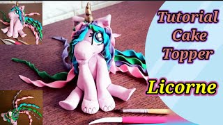 Licorne Rose en pâte à sucre 🦄 Licorne Cake Topper Tutorial ليكورن من عجينة السكر بخطوات بسيطة سهلة [upl. by Egres]